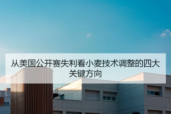 从美国公开赛失利看小麦技术调整的四大关键方向